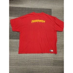 WWE Hulk Hogan Hulkamania Red Authentic T-Shirt‎ Size Mens 4XL Pro Wrestling